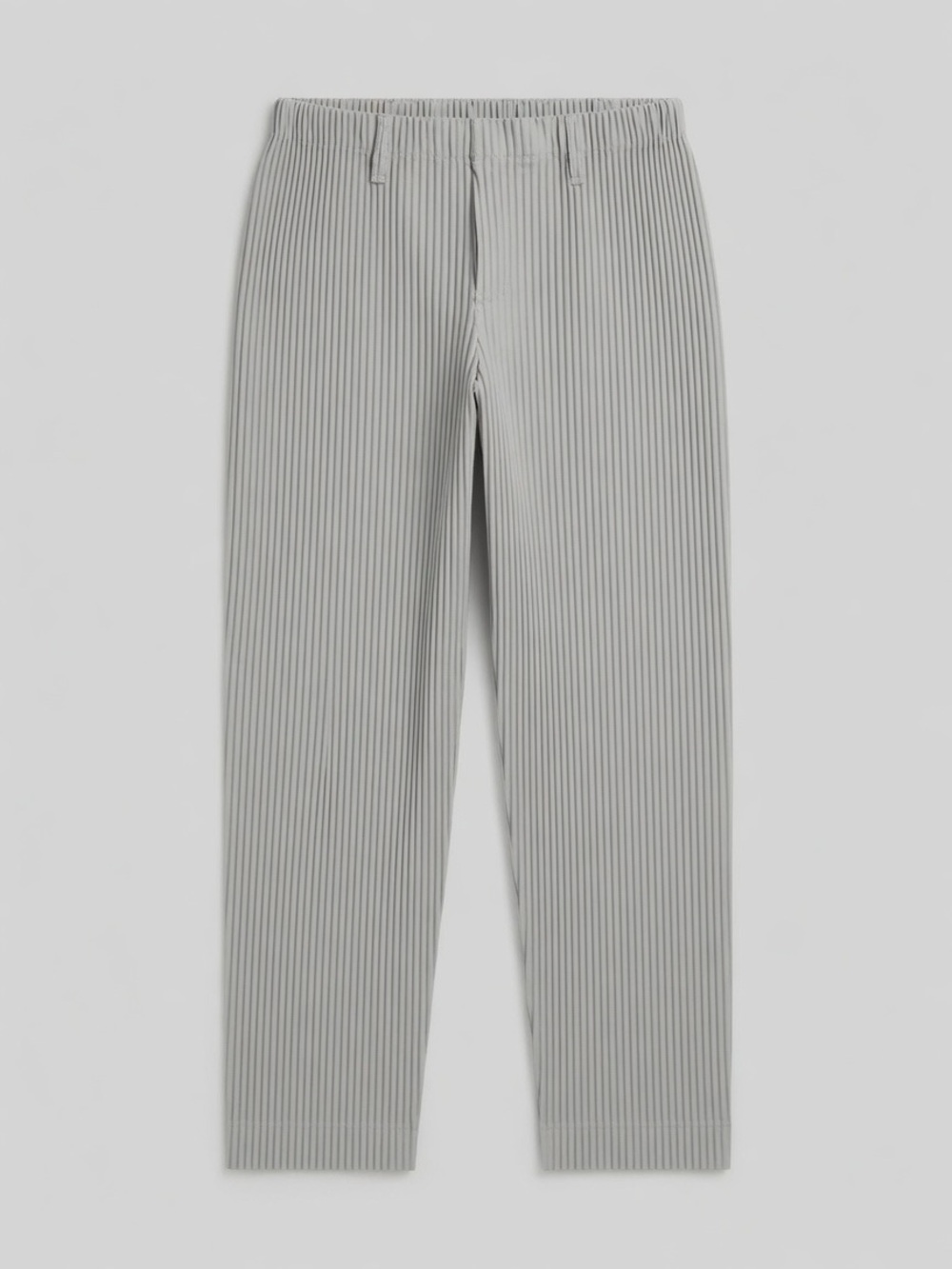 Issey Miyake Men  Pleated Trousers in Light Gray